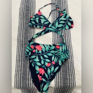 American eagle cross body bathing suit, one piece